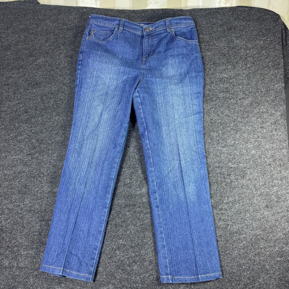 Style & Co. Jeans Womens 10PS Blue Denim Cotton Stretch Natural Fit Straight Leg